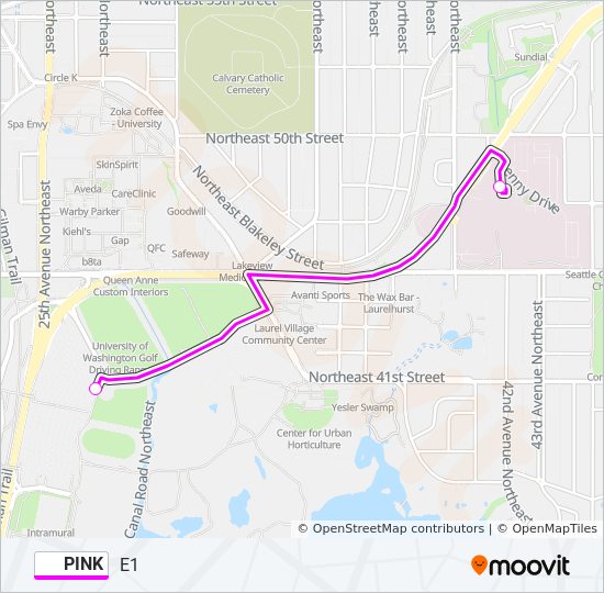 PINK bus Line Map