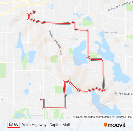 68 bus Line Map