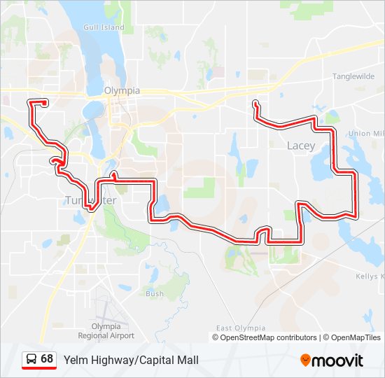 Mapa de 68 de autobús