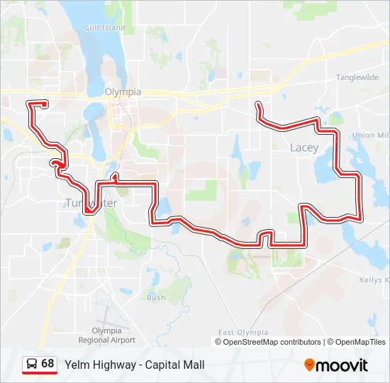 68 Bus Line Map