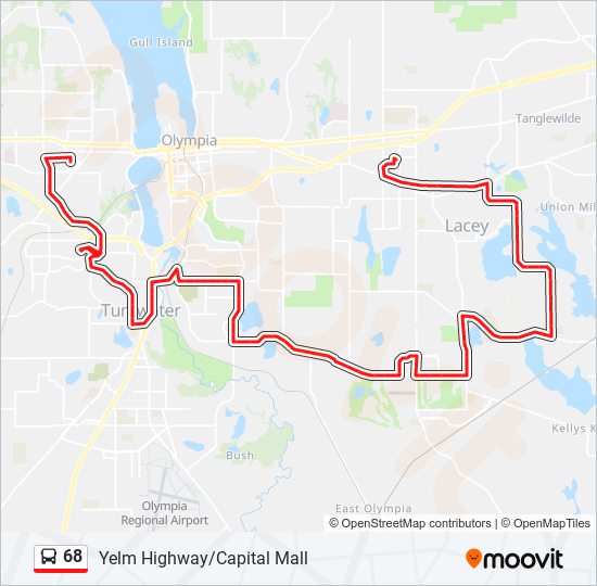 Mapa de 68 de autobús