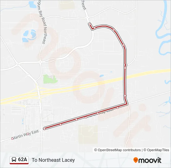 62A Bus Line Map