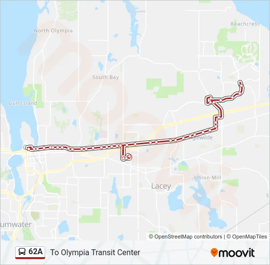 62A Bus Line Map
