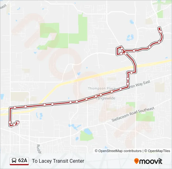 62A Bus Line Map