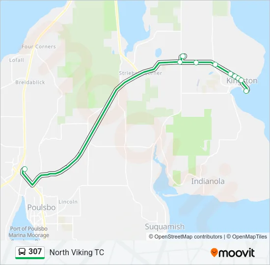 307 Bus Line Map