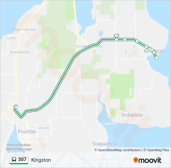 307 Bus Line Map