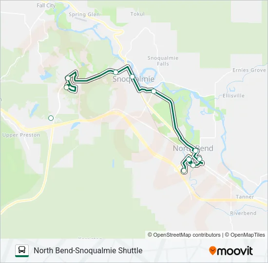 NORTH BEND-SNOQUALMIE SHUTTLE Bus Line Map