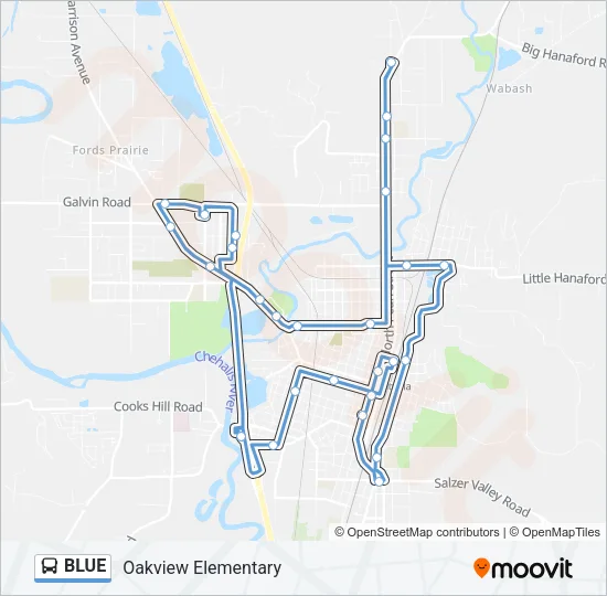 BLUE Bus Line Map