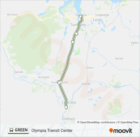 GREEN Bus Line Map