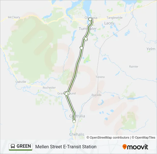 GREEN Bus Line Map