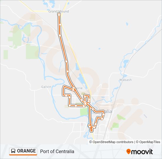 ORANGE Bus Line Map