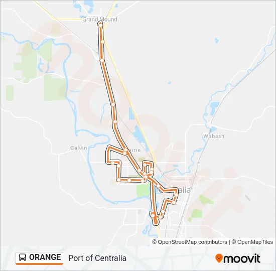 ORANGE Bus Line Map