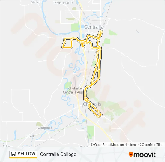 YELLOW Bus Line Map