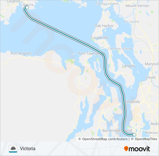 VICTORIA CLIPPER ferry Line Map