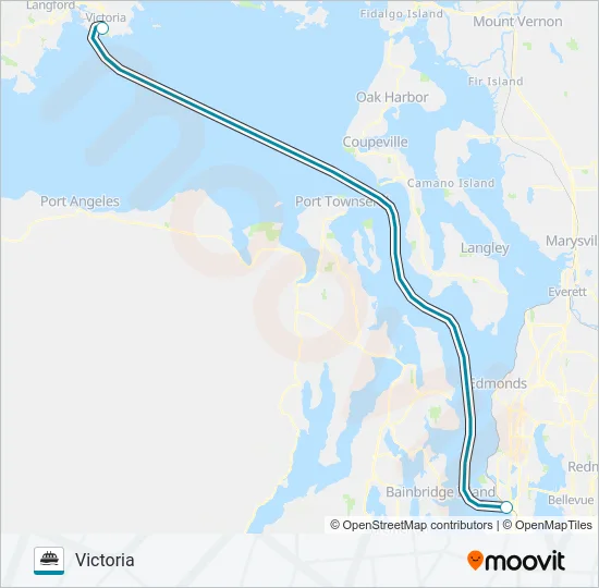 VICTORIA CLIPPER Ferry Line Map