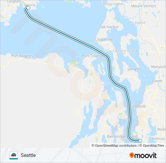 VICTORIA CLIPPER ferry Line Map