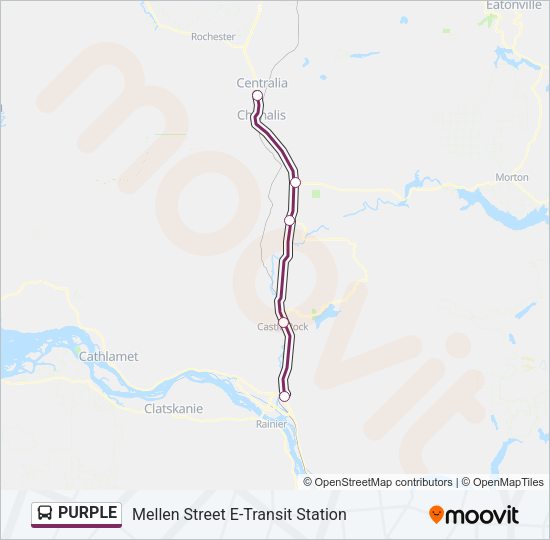 PURPLE Bus Line Map