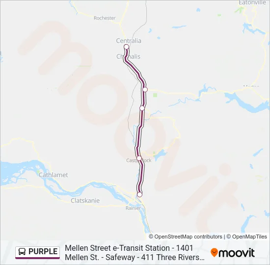 PURPLE Bus Line Map