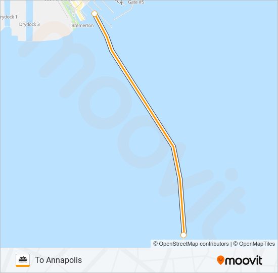 ANNAPOLIS FOOT FERRY ferry Line Map