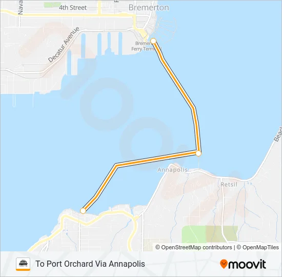 ANNAPOLIS FOOT FERRY Ferry Line Map