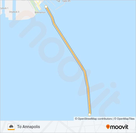ANNAPOLIS FOOT FERRY Ferry Line Map