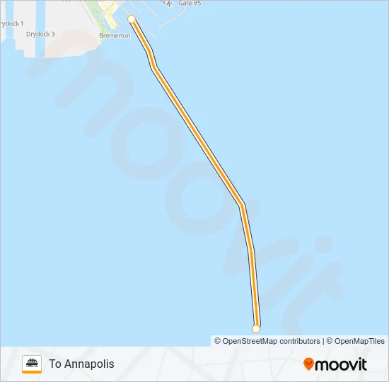 ANNAPOLIS FOOT FERRY Ferry Line Map