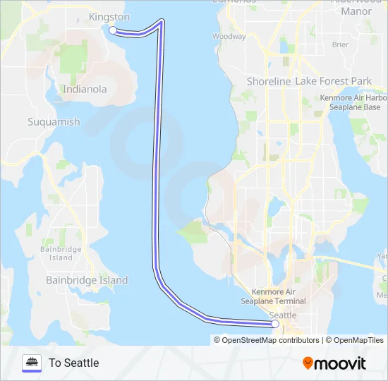KINGSTON-SEATTLE FAST FERRY Ferry Line Map