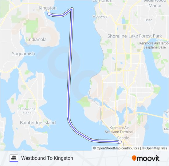 Mapa de SEATTLE-KINGSTON FAST FERRY de ferry