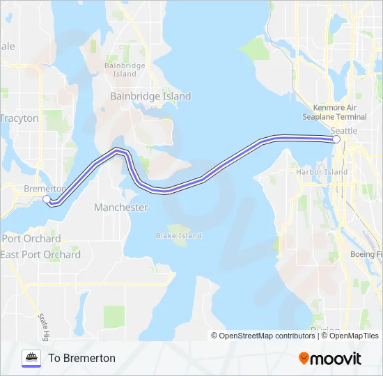 SEATTLE-BREMERTON FAST FERRY Ferry Line Map