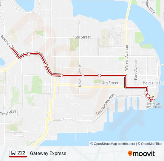 222 Bus Line Map