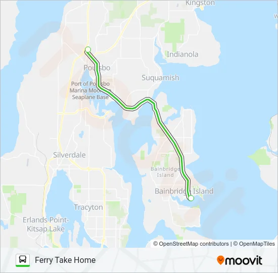 NORTH FERRY TAKE HOME Bus Line Map