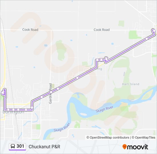 301 Bus Line Map