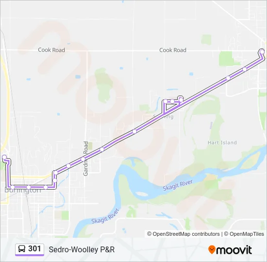 301 Bus Line Map