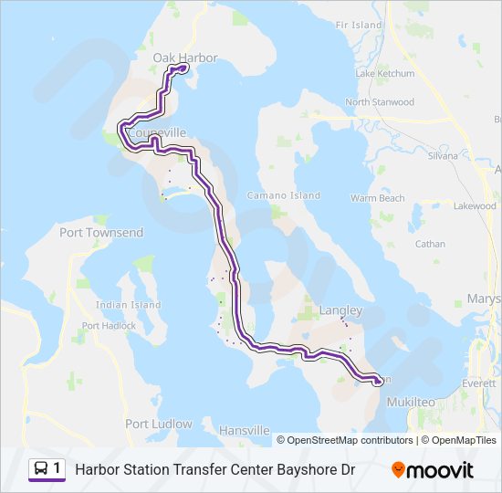 1 Bus Line Map
