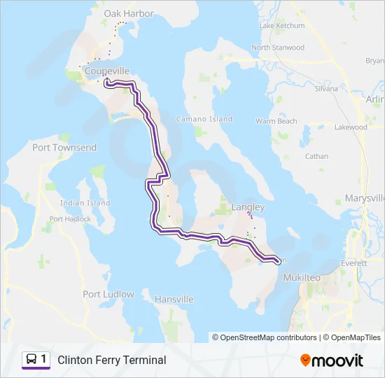 1 Bus Line Map