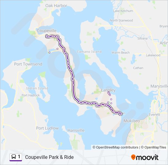 1 Bus Line Map