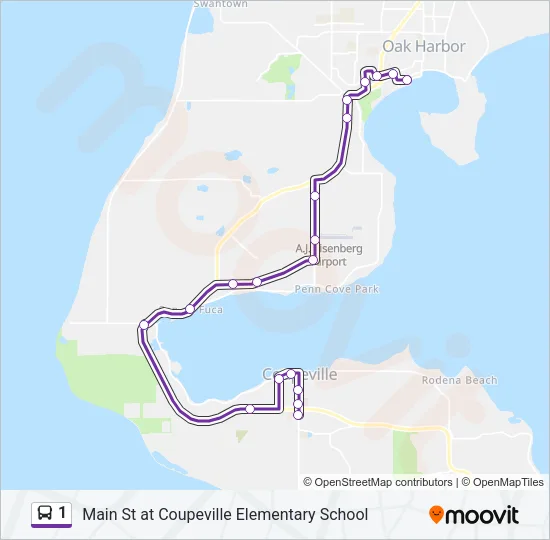 1 Bus Line Map