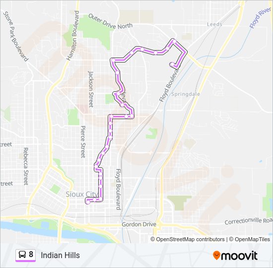 8 bus Line Map