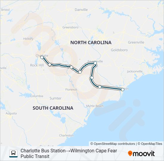GREYHOUND US0660S Bus Line Map