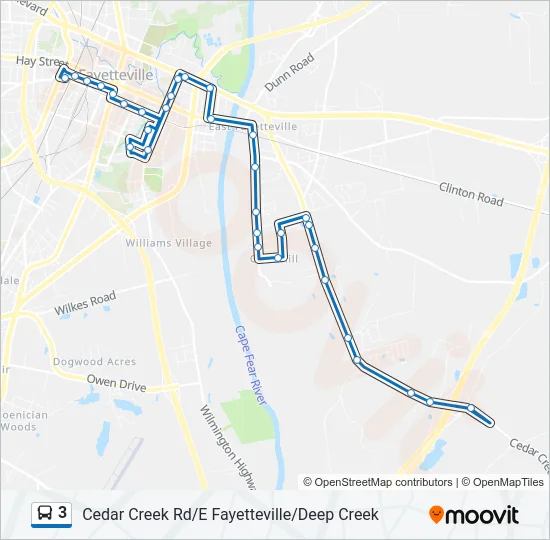 3 Bus Line Map