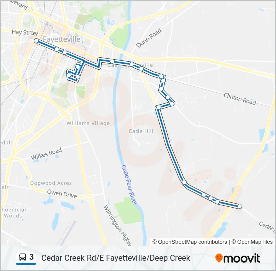 3 Bus Line Map