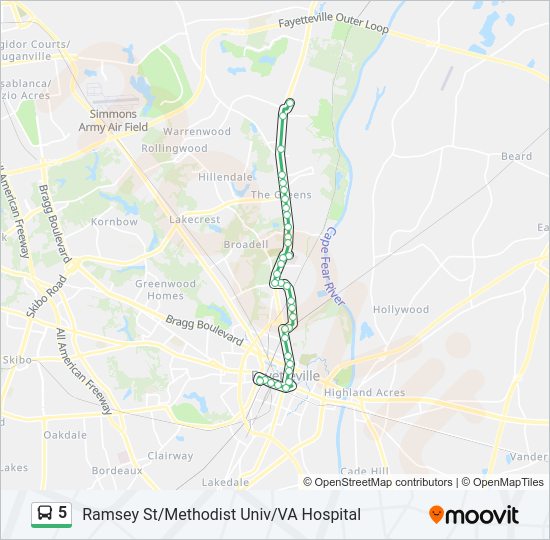 5 bus Line Map