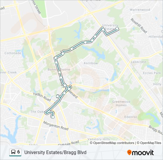 6 bus Line Map