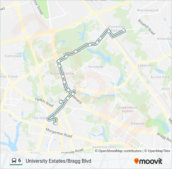 6 Bus Line Map