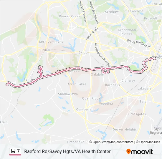 7 Bus Line Map