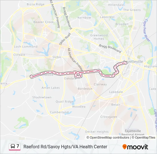 7 Bus Line Map