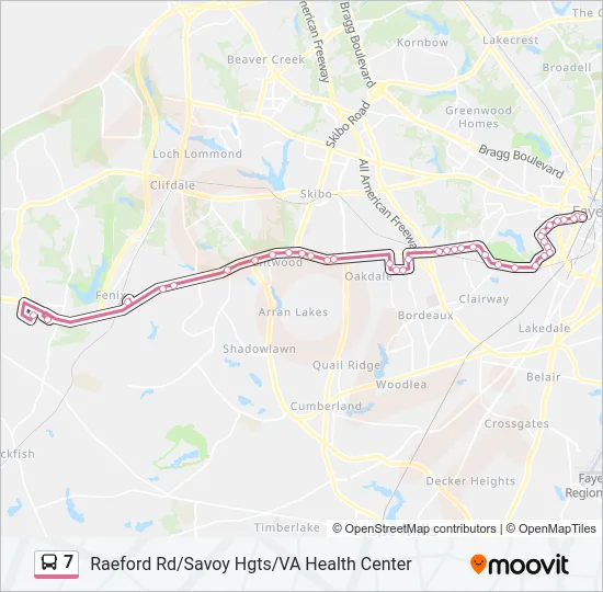 7 Bus Line Map