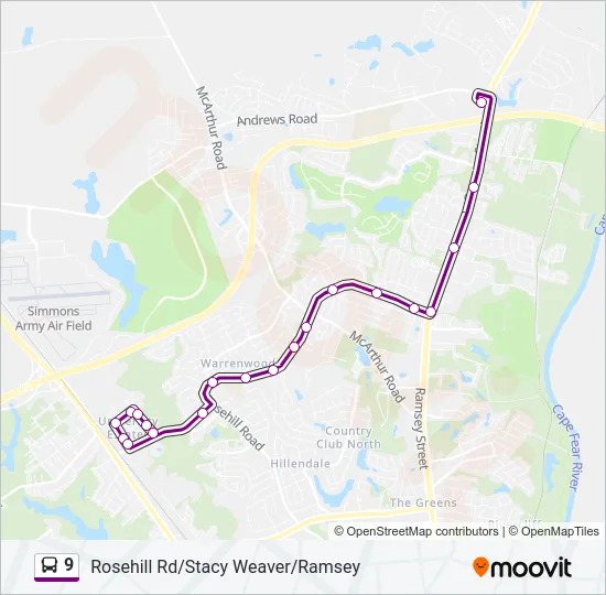 9 Bus Line Map