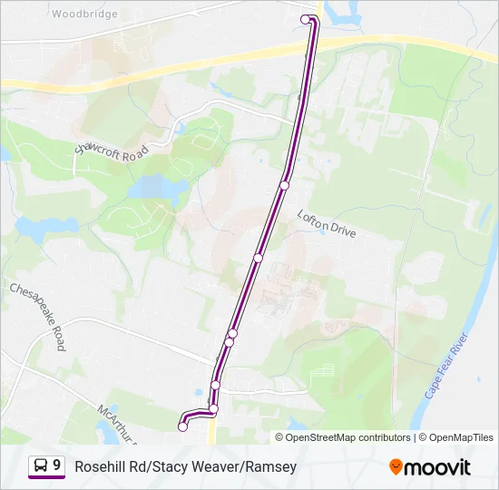 9 Bus Line Map