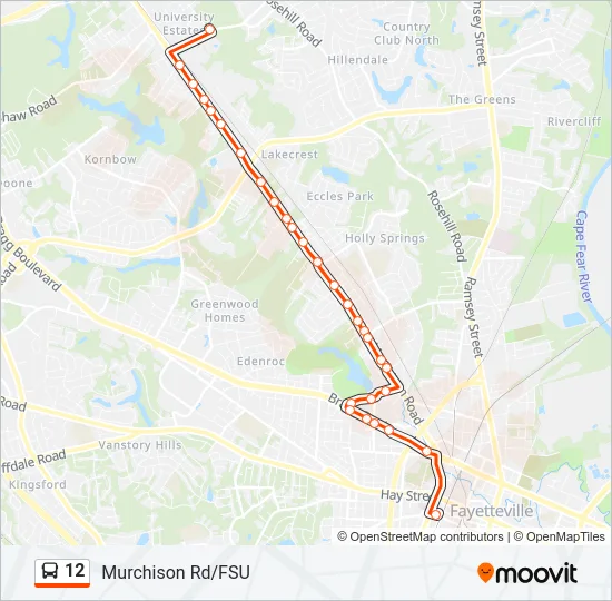 12 Bus Line Map